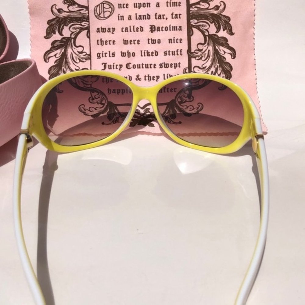 Vintage “Shades of Couture”  Juicy Couture sunglasses 🕶 White and Yellow - Picture 3 of 8